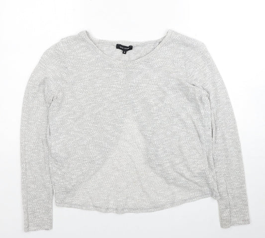 New Look Womens Grey Round Neck Polyester Pullover Jumper Size 8