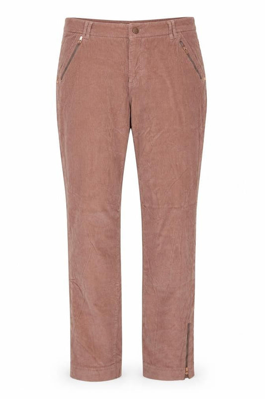 Adolfo Womens Beige Cotton Trousers Size 12 Regular Zip - Ankle Zips