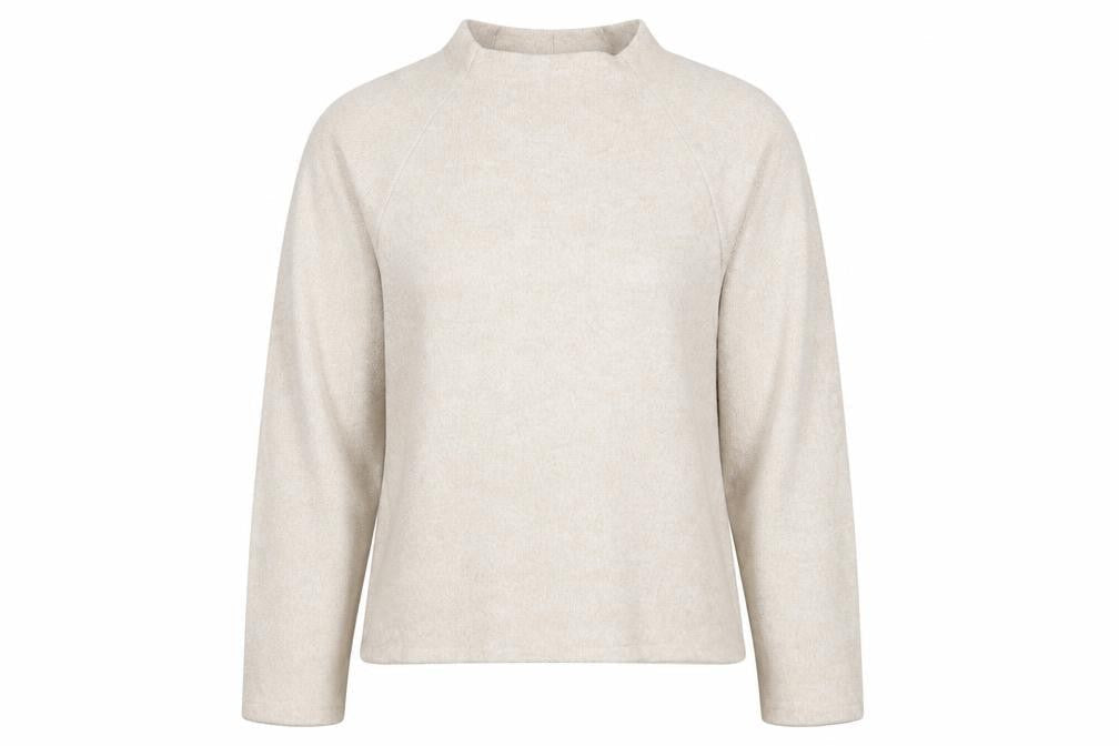 H&M Womens Beige Mock Neck Viscose Pullover Jumper Size M
