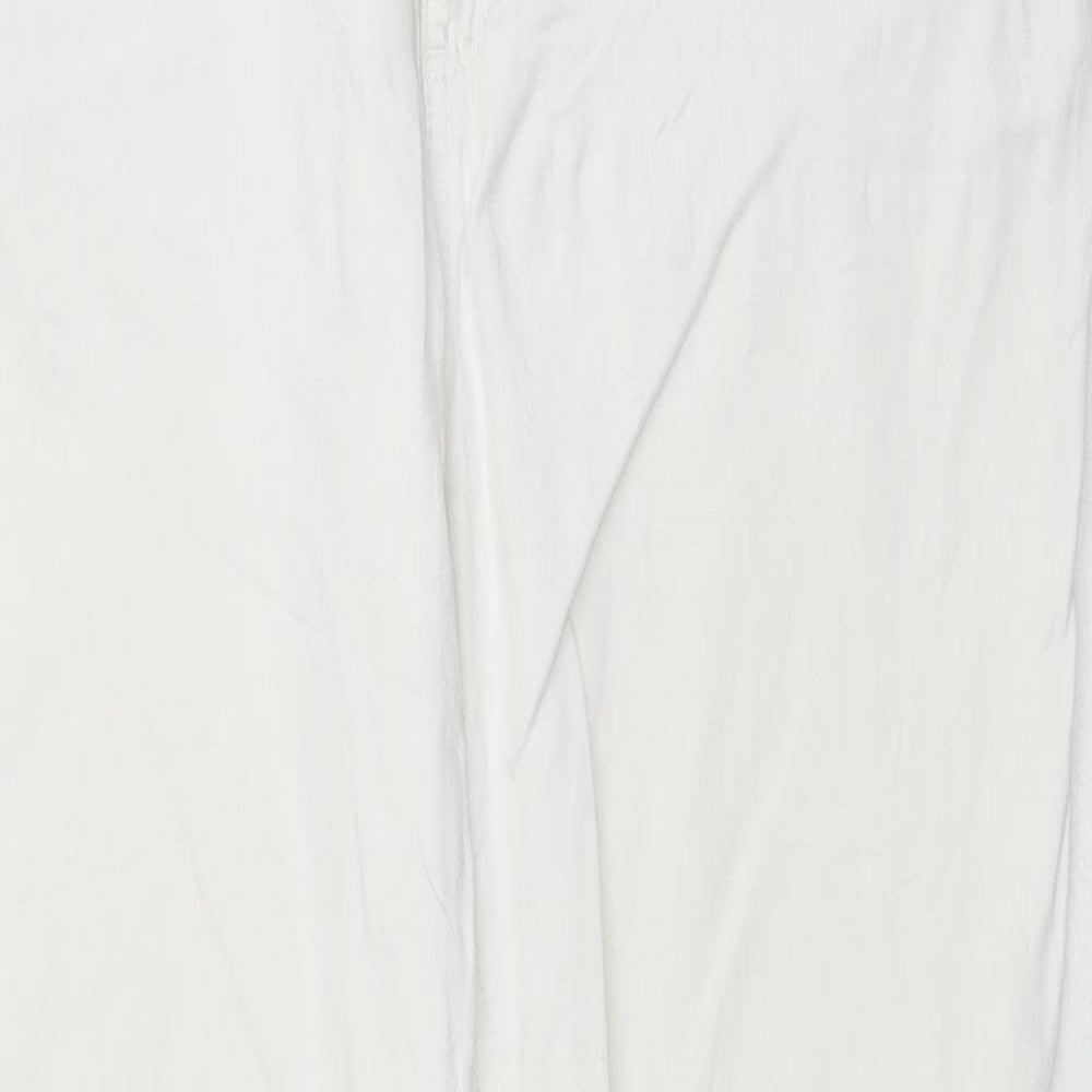 Charles Vogele Womens White Cotton Straight Jeans Size 31 in Regular Zip