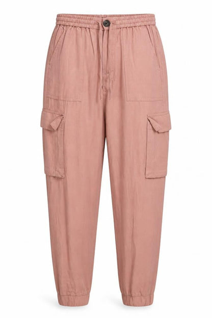 The B.C. Clothing Womens Beige Viscose Cargo Trousers Size 8 Regular Zip