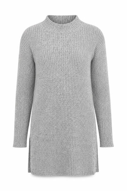 Topshop Womens Grey Round Neck Viscose Pullover Jumper Size 8