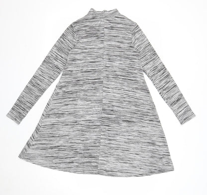 ASOS Womens Grey Viscose Trapeze & Swing Size 8 Mock Neck Pullover