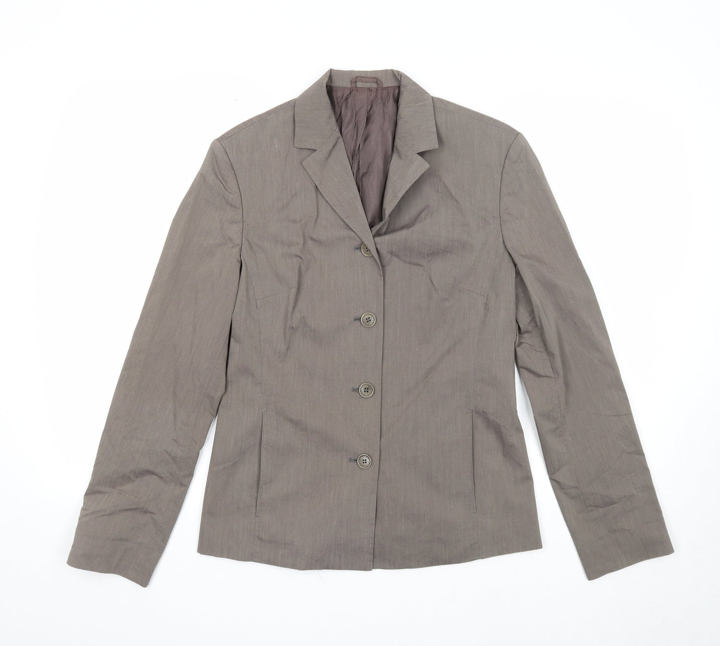 Sisley Womens Grey Jacket Blazer Size 14 Button
