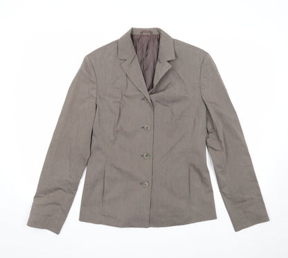 Sisley Womens Grey Jacket Blazer Size 14 Button