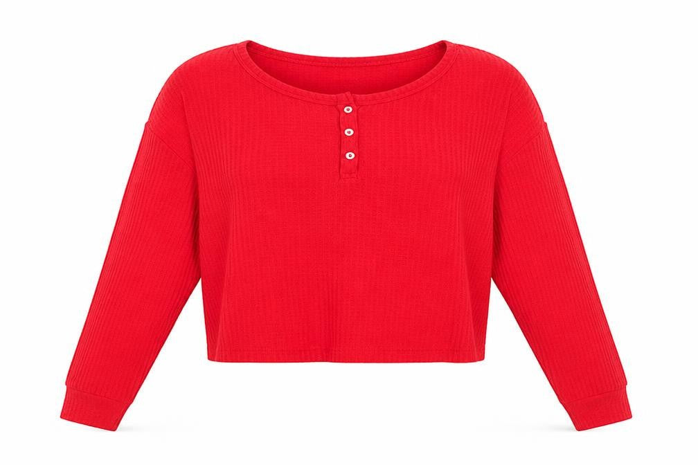 Primark Womens Red Round Neck Polyester Pullover Jumper Size 10