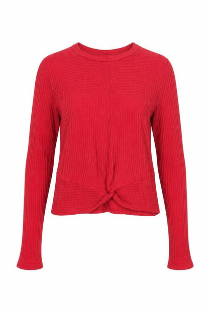 Topshop Womens Red Round Neck Viscose Pullover Jumper Size 10
