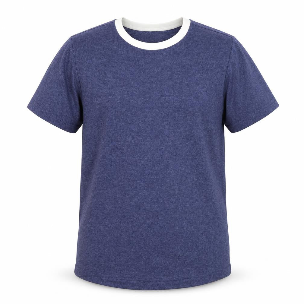 Nutmeg Boys Blue Cotton Basic T-Shirt Size 9-10 Years Round Neck Pullover