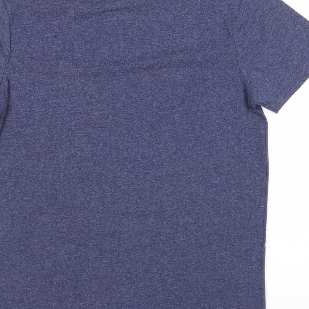 Nutmeg Boys Blue Cotton Basic T-Shirt Size 9-10 Years Round Neck Pullover