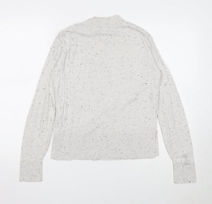 Next Womens Ivory Round Neck Cotton Pullover Jumper Size 6