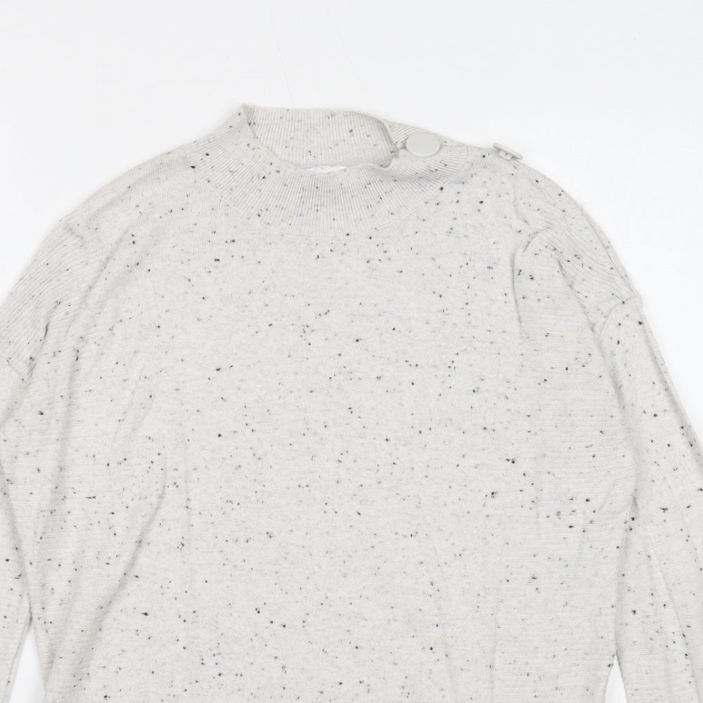 NEXT Womens Ivory Round Neck Cotton Pullover Jumper Size 6