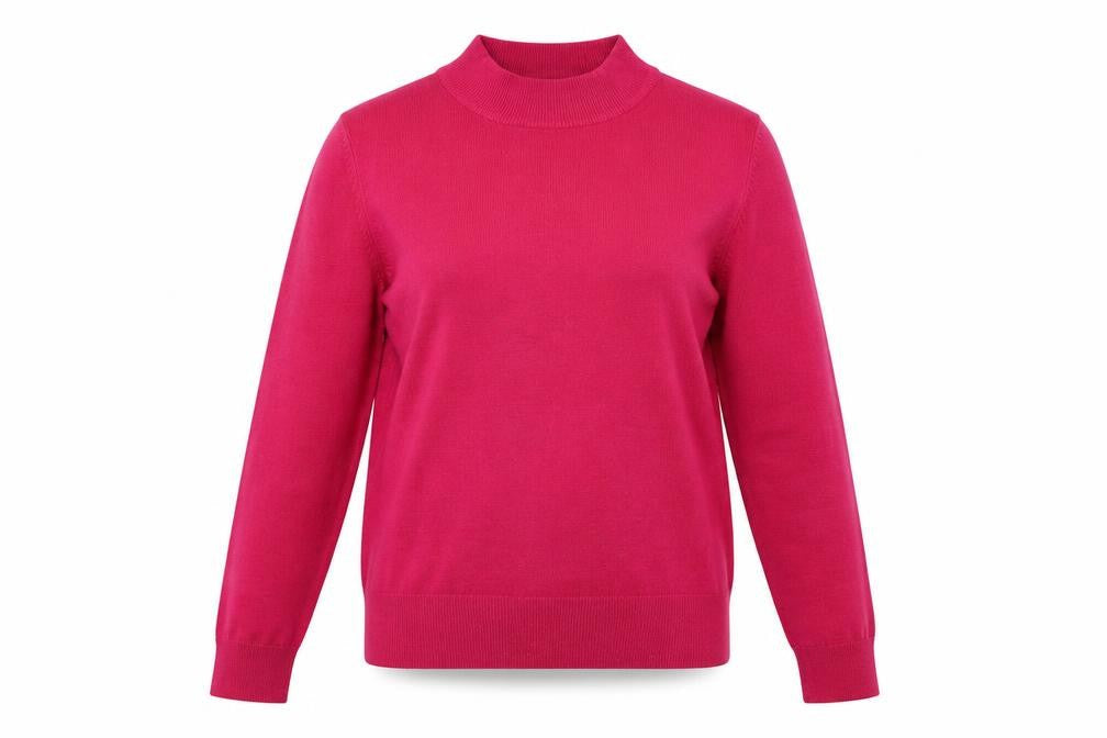 Marks & Spencer Womens Pink Mock Neck Acrylic Pullover Jumper Size 10