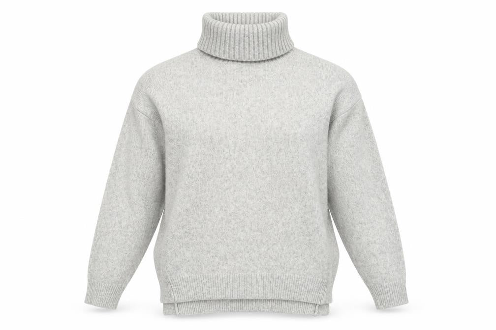 H&M Womens Grey Roll Neck Acrylic Pullover Jumper Size XS