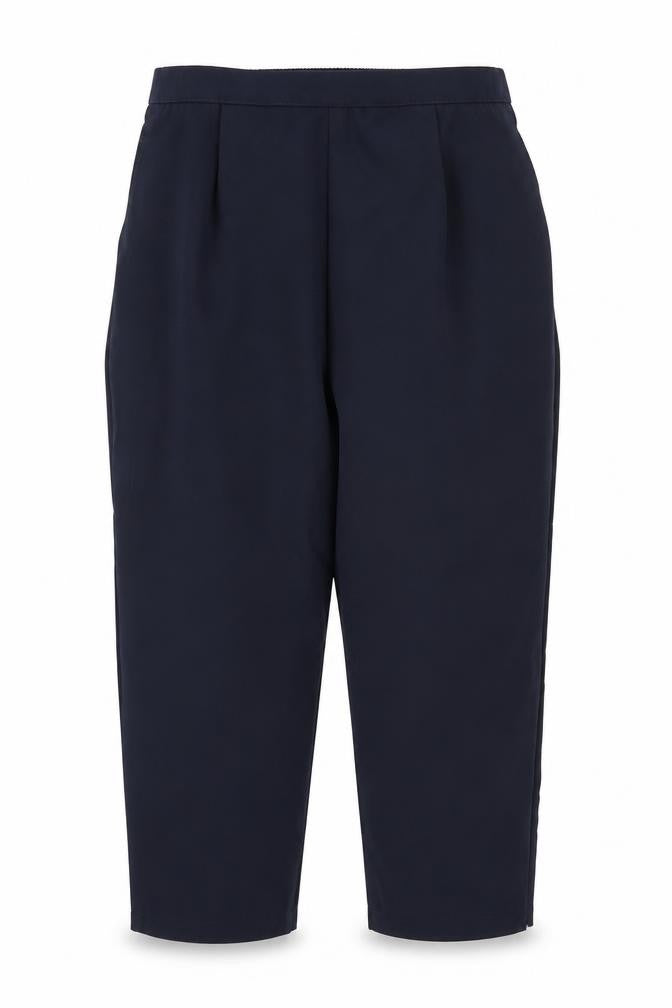Preworn Womens Blue Polyester Cropped Trousers Size S Regular