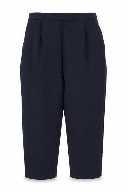 Preworn Womens Blue Polyester Cropped Trousers Size S Regular