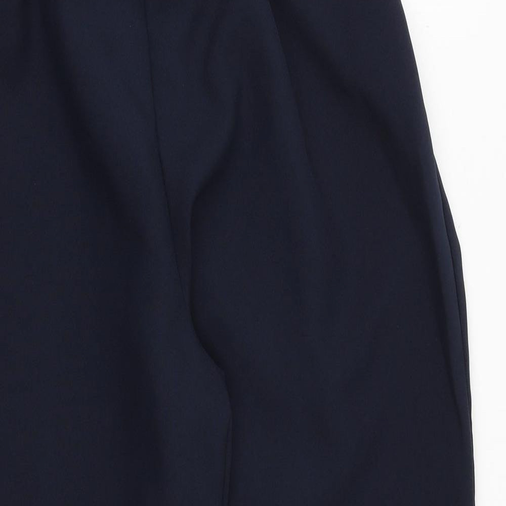 Preworn Womens Blue Polyester Cropped Trousers Size S Regular
