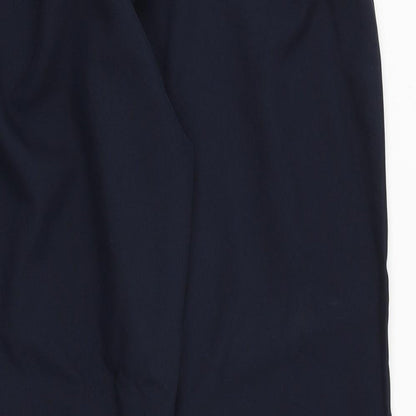 Preworn Womens Blue Polyester Cropped Trousers Size S Regular