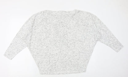 River Island Womens Grey Viscose Basic T-Shirt Size 10 Round Neck - J'aime