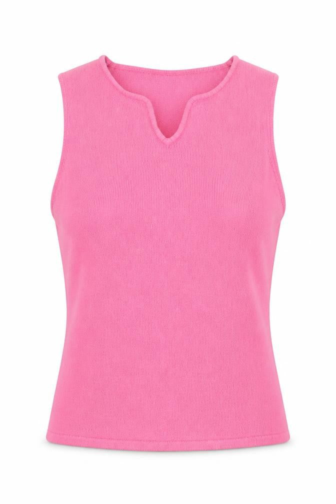 Paramour Womens Pink Acrylic Jersey Tank Size M V-Neck
