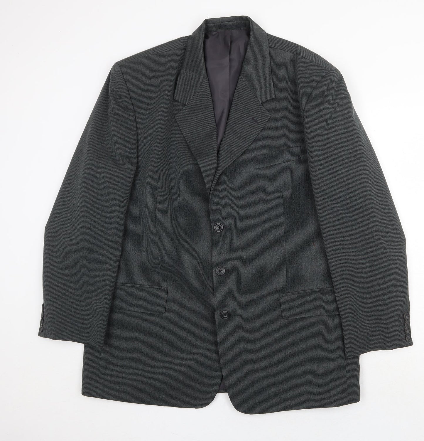 Victoria Mens Grey Polyester Jacket Suit Jacket Size 44 Regular