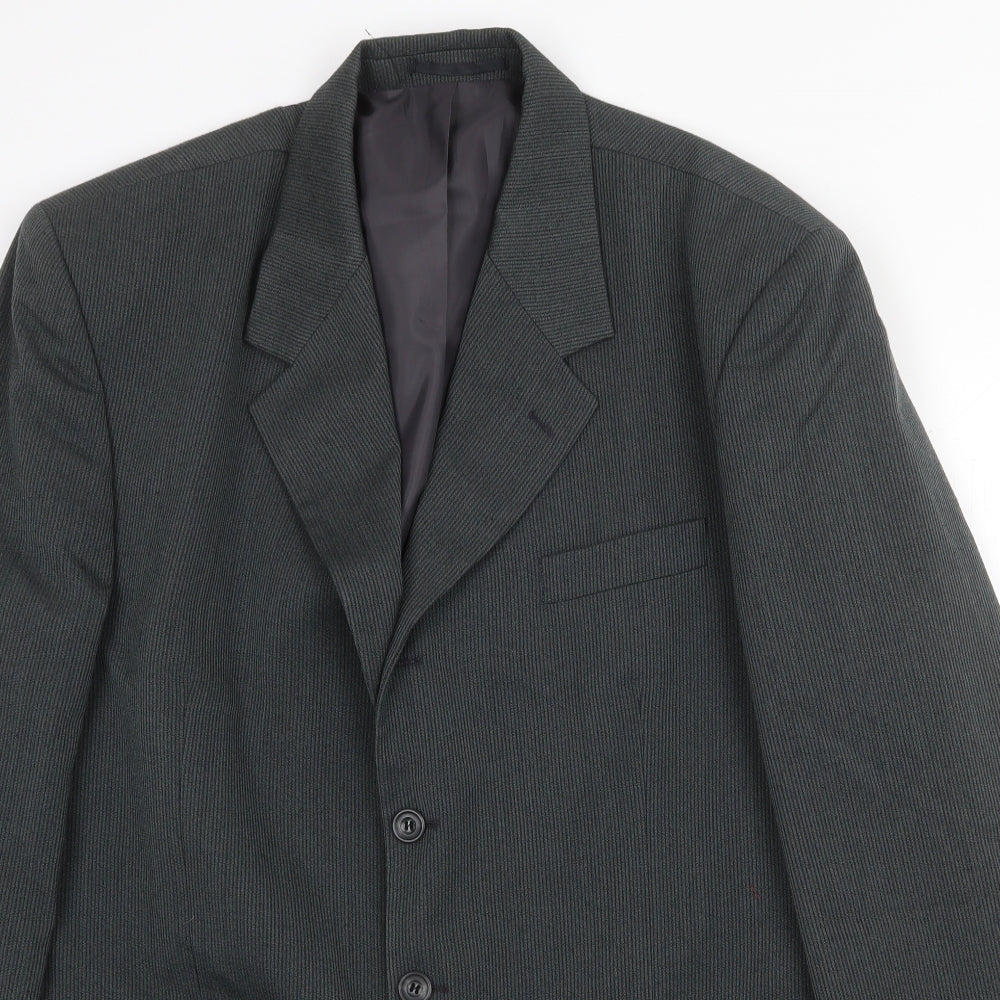 Victoria Mens Grey Polyester Jacket Suit Jacket Size 44 Regular
