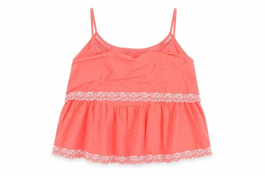 Atmos & Here Womens Pink 100% Cotton Basic Tank Size 8 Square Neck