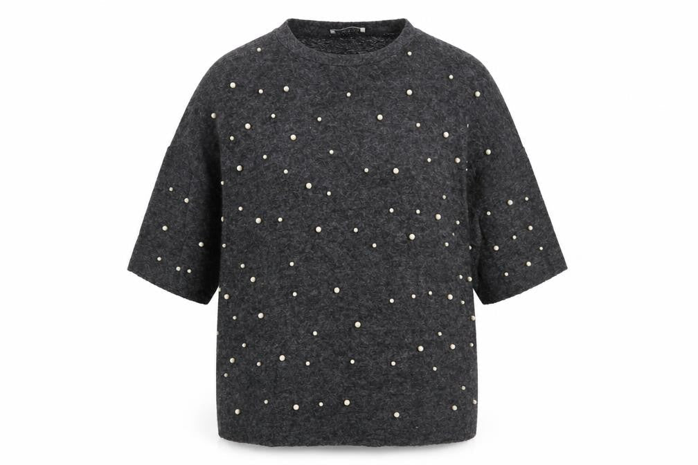 Zara Womens Grey Round Neck Polyester Pullover Jumper Size S