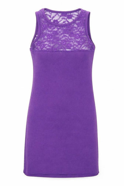 PK Clothing Womens Purple Polyester A-Line Size S Round Neck Pullover
