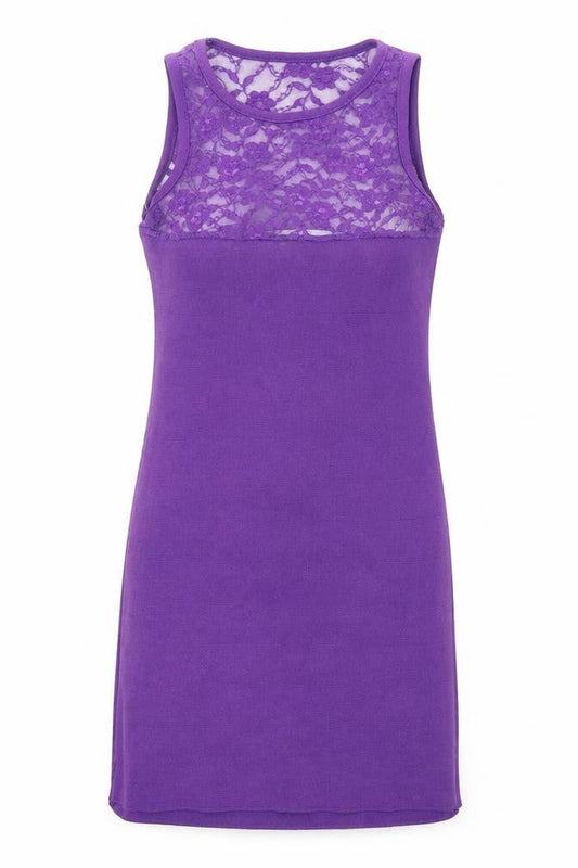 PK Clothing Womens Purple Polyester A-Line Size S Round Neck Pullover