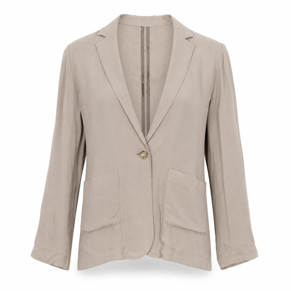 Marks and Spencer Womens Beige Jacket Blazer Size 8 Button