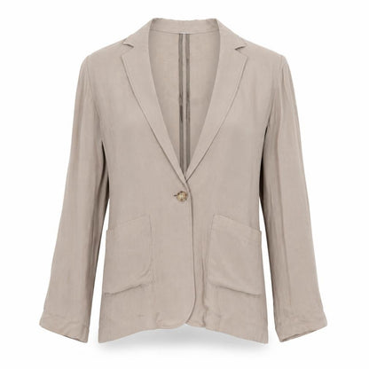 Marks & Spencer Womens Beige Jacket Blazer Size 8 Button
