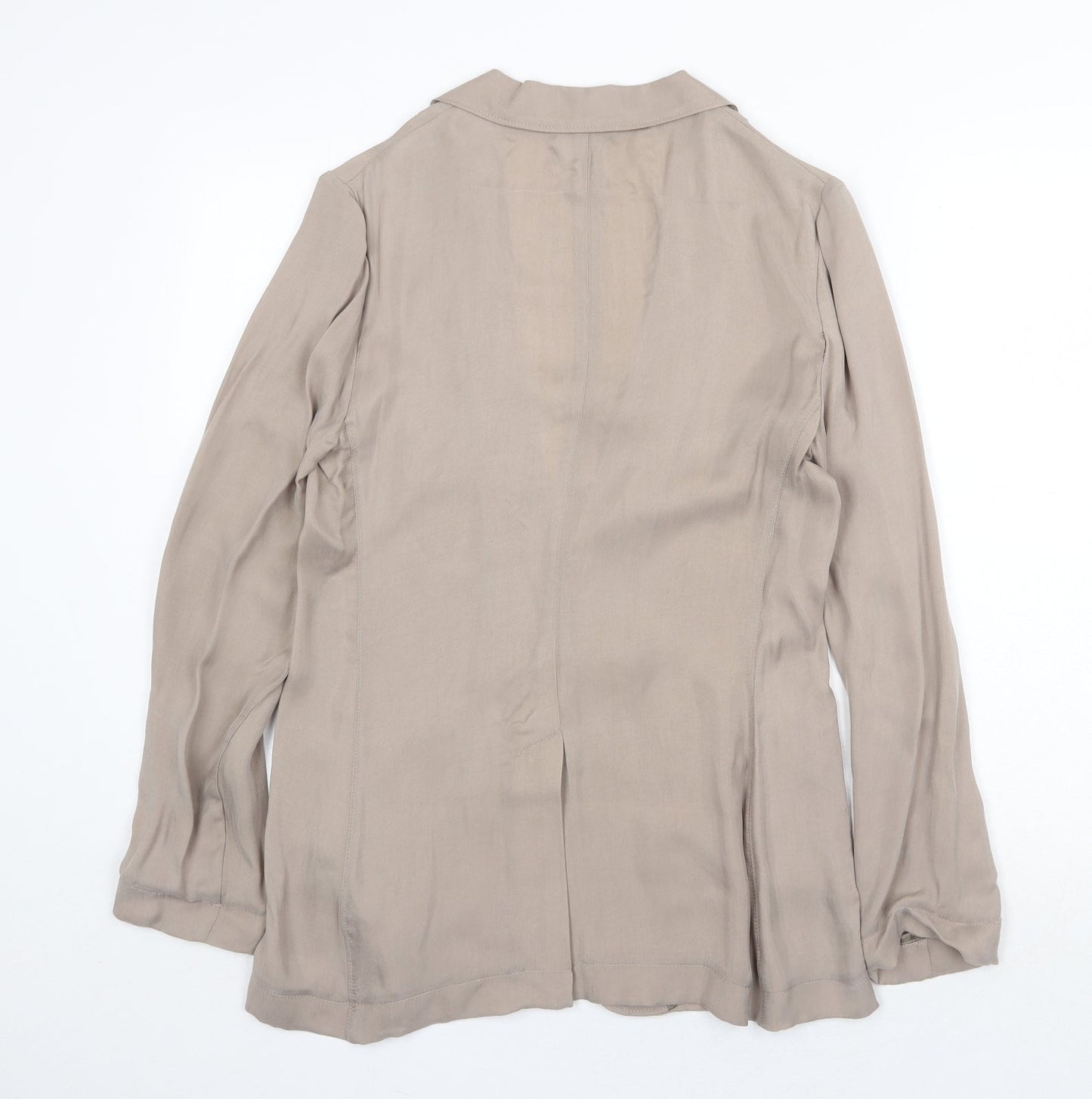Marks and Spencer Womens Beige Jacket Blazer Size 8 Button