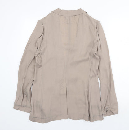 Marks & Spencer Womens Beige Jacket Blazer Size 8 Button