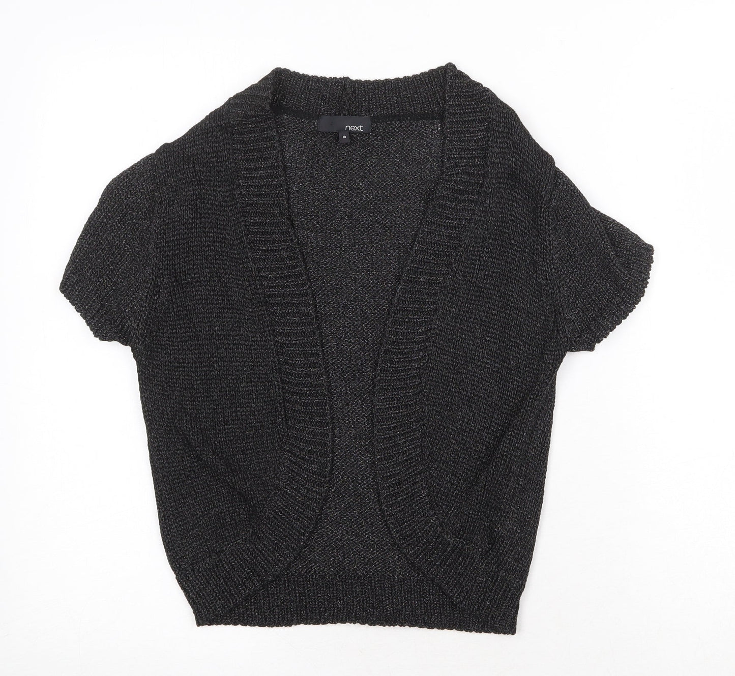 NEXT Womens Grey V-Neck Viscose Cardigan Jumper Size 10