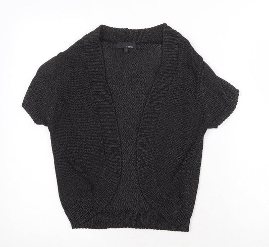 NEXT Womens Grey V-Neck Viscose Cardigan Jumper Size 10