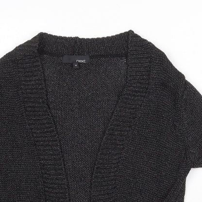 Next Womens Grey V-Neck Viscose Cardigan Jumper Size 10