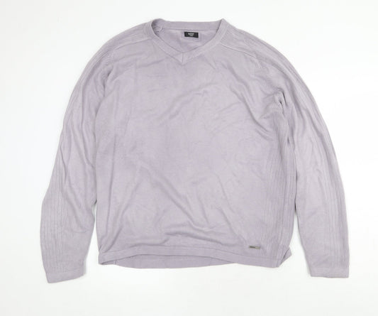 NEXT Mens Purple Acrylic Pullover Sweatshirt Size L