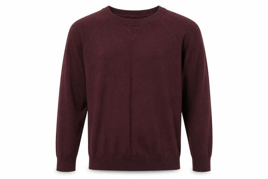 H&M Mens Red Round Neck Cotton Pullover Jumper Size M Long Sleeve