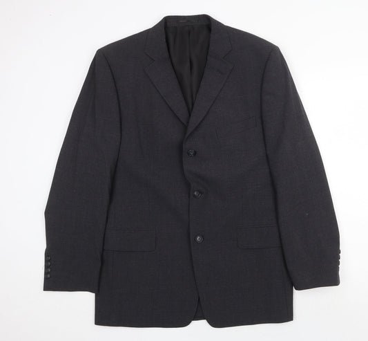 Armando Mens Grey Wool Jacket Suit Jacket Size 42 Regular