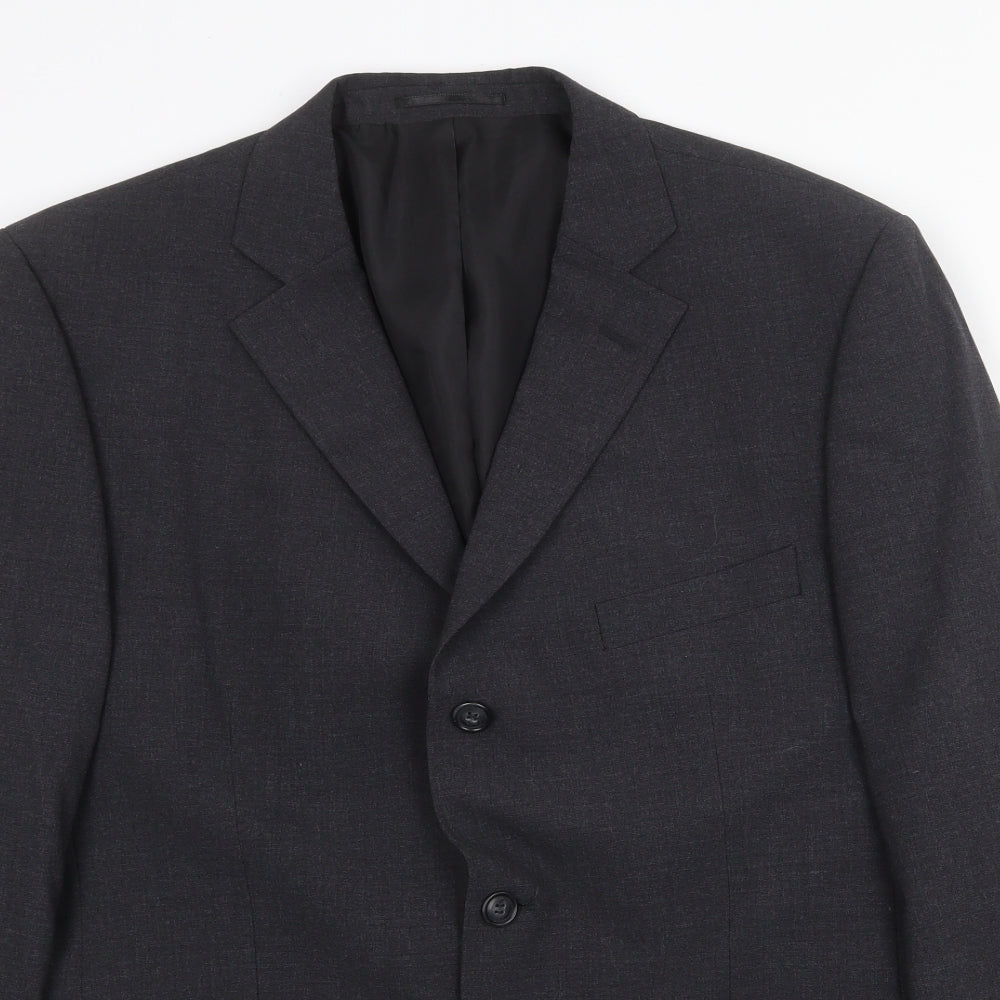 Armando Mens Grey Wool Jacket Suit Jacket Size 42 Regular