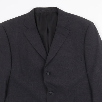 Armando Mens Grey Wool Jacket Suit Jacket Size 42 Regular