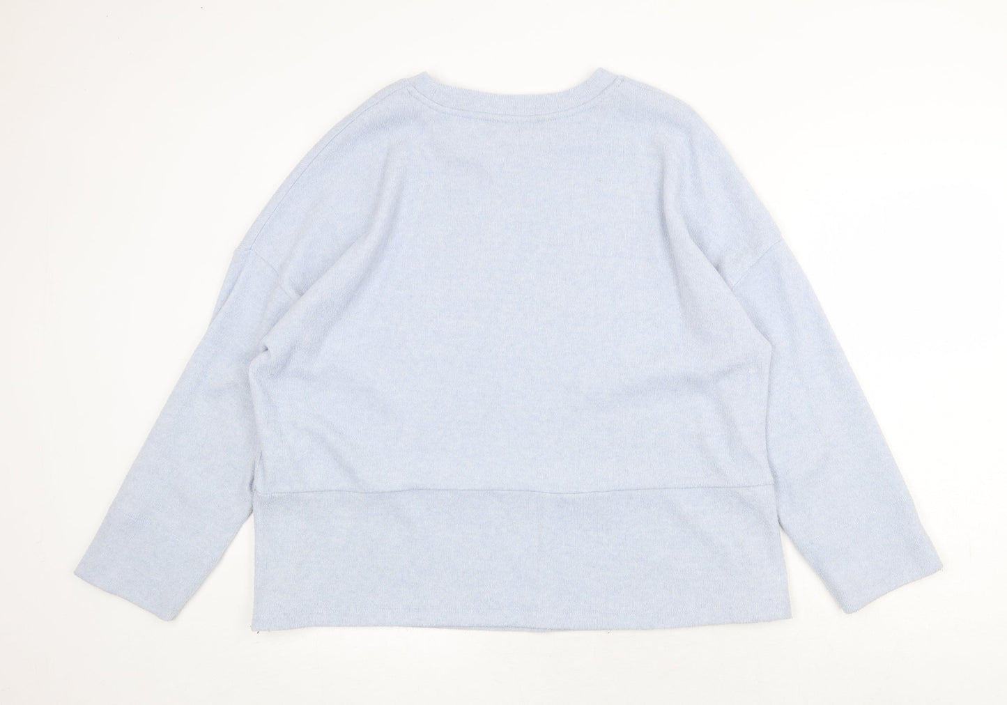 F&F Womens Blue Boat Neck Polyester Pullover Jumper Size 16
