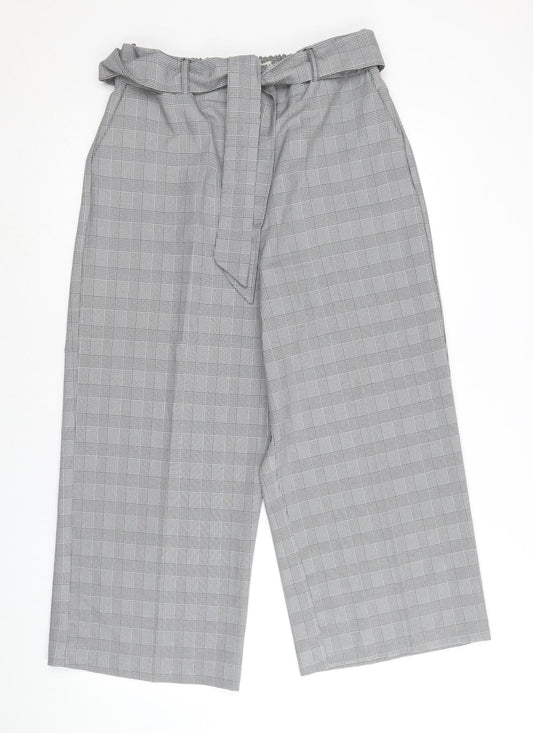 Bazza Womens Black Geometric Polyester Trousers Size 16 Regular