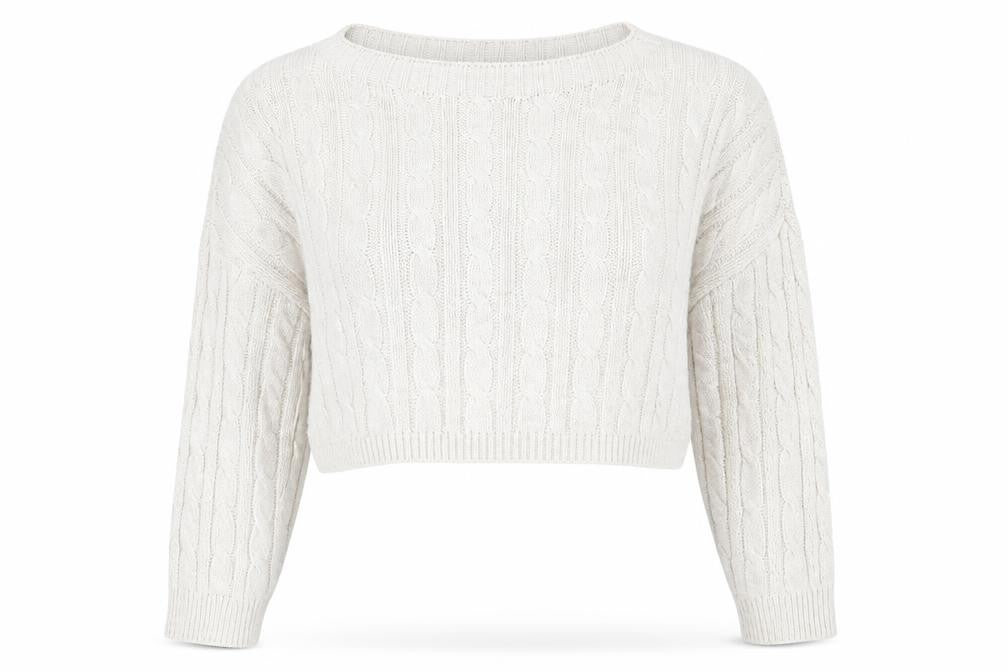 Cameo Rose Womens Beige Round Neck Acrylic Pullover Jumper Size M
