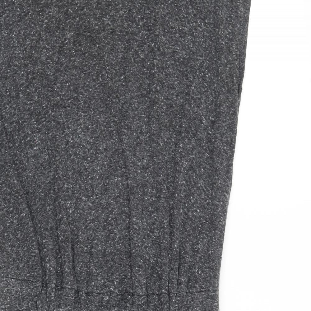 Topshop Womens Green Polyester A-Line Size 6 Round Neck Pullover