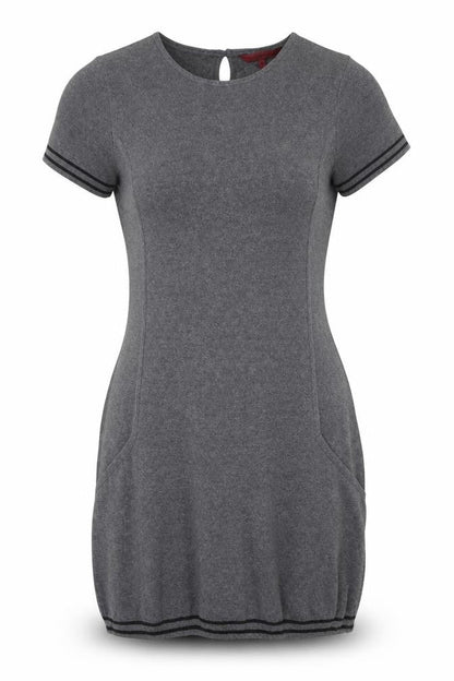 John Richmond Womens Grey Polyester A-Line Size 12 Round Neck Button