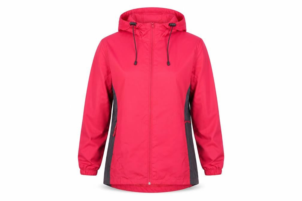 Crane Womens Pink Windbreaker Jacket Size 8 Zip