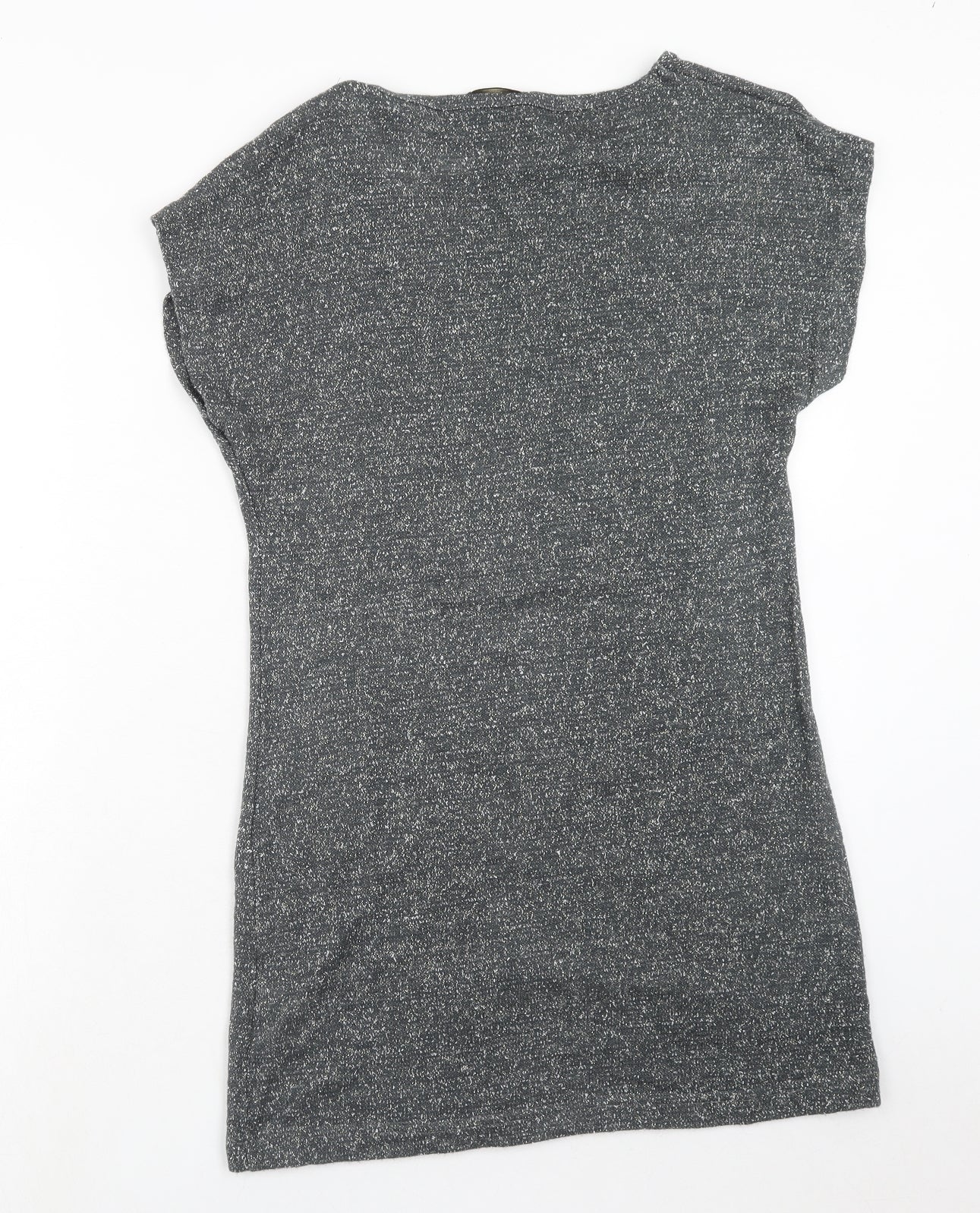 Original Womens Grey Acrylic A-Line Size M Round Neck Pullover