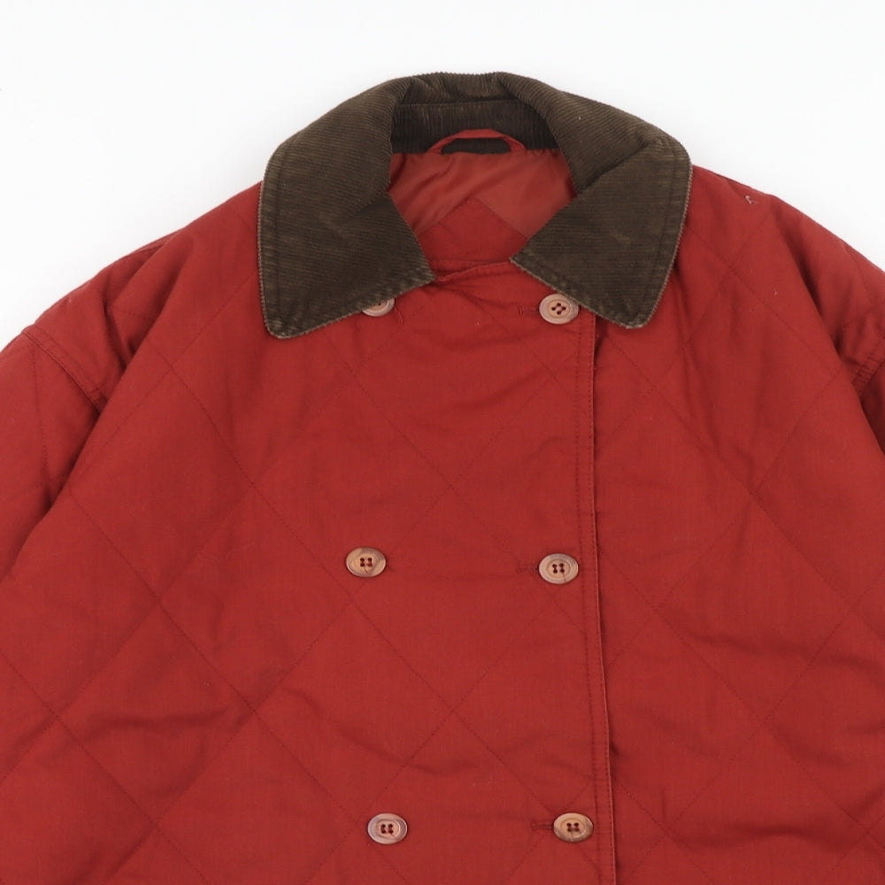 Berkertex Womens Red Jacket Size 14 Button - Size 14-16