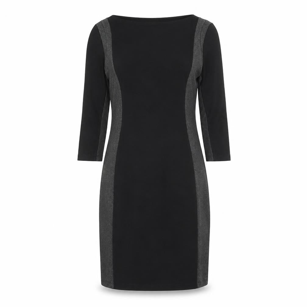 H&M Womens Black Colourblock Viscose A-Line Size XS Boat Neck Pullover